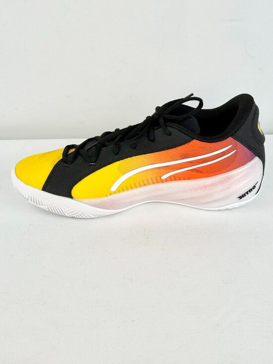 Men\'s 11 - Puma ALL NITRO Showtime Basketball-Yellow Sizzle/Purple Glimmer